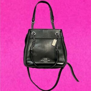 Coach Black Leather Women's Bag